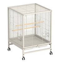 Ventes en gros de cages à oiseaux en métal solide transparentes de luxe pour l'extérieur, adaptées aux perroquets, aux canaris et aux oiseaux divers