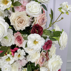 Fábrica al por mayor nuevas decoraciones de flores artificiales de alta calidad telón de fondo de boda conjunto de decoración de flores artificiales - Product Image 6