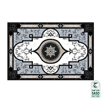 Nouvelles dalles de sol intérieures en porcelaine noire et blanche 600x600mm antidérapantes et antibactériennes pour hôtels et chambres, qualité 3A