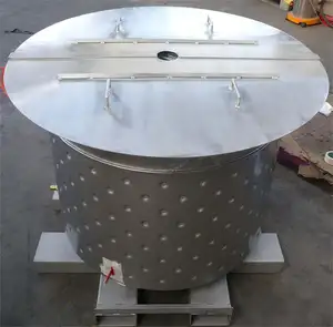 Miglior qualità 1000L acciaio inox conservazione del calore serbatoio aperto con coperchio ruote SS IBC Tote