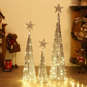 Long Lanh Hình Nón Cây Giáng Sinh Nhỏ Hình Nón Cây Giáng Sinh Mini Hình Dạng Hình Nón Bàn Trang Trí Với Long Lanh Bột Thiết Kế - Product Image 1