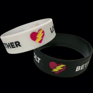 Cadeaux personnalisés, bracelet en silicone caoutchouc personnalisé, bijoux sportifs imprimés, bracelet de poignet - Product Image 2