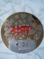 1 plaque de tamponnage pour nail art série Hehe, motif chat mignon et pattes de chat, en acier inoxydable, 5,5 cm