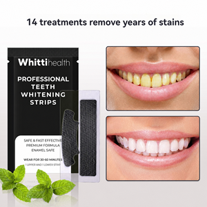 <span class=keywords><strong>Tiras</strong></span> Blanqueadoras de Dientes con Fórmula de Carbón Vegetal PAP Negro, Sin Peróxido, Sabor a Arándano, Tratamiento de 14 Días, Cumplen con la Normativa CPSR de la UE - Product Image 3
