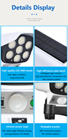 Projecteur solaire extérieur avec détecteur de mouvement et télécommande, imitation caméra de sécurité, pour porche et allée