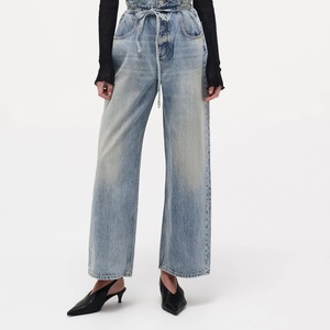 Pantalones Vaqueros Acampanados de Moda para Mujer, Jeans con Efecto Desgastado, Pantalones de Spandex, OOTD - Product Image 1