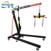 Grue de levage pliable 2T pour moteur, élévateur de moteur de voiture portable, grue de levage pour garage et entretien de véhicules – Vente directe usine