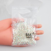 1440 pièces/sac SS6 SS8 Nail Art strass divers opale couleur Flatback noir Nail Art charme strass fournisseurs
