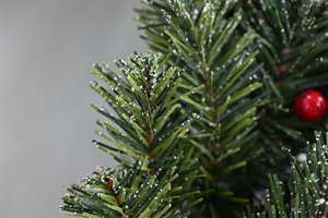 Décoration murale élégante de fête de Noël de 30 pouces PE Couronne de vacances ronde Couronne artificielle verte - Product Image 5