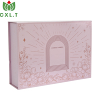 Boîte cadeau personnalisée de luxe à double porte magnétique, écologique, réutilisable, en papier artistique, en forme de livre, pour sérum de soin de la peau, blanc ivoire rigide