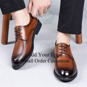 Chaussures en cuir classiques pour hommes, style business décontracté - Product Image 5