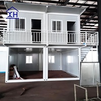 Maisons conteneurs modulaires préfabriquées de luxe portables XH pour familles multiples avec salon