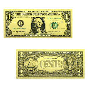 Nouvel ensemble de billets de banque en feuille d'or 1 2 5 10 <span class=keywords><strong>20</strong></span> 50 <span class=keywords><strong>dollars</strong></span>, carte commémorative plaquée or 24 carats, PVC étanche, collection souvenir, cadeau - Product Image 3