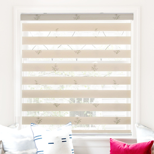 زهور الجاكار على الطراز الأوروبي العصري ، ستائر حمار وحشي بمحركات من البوليستر - Product Image 3