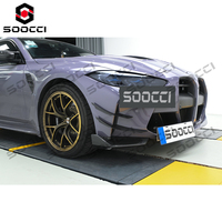 Kit de lames d'air avant en fibre de carbone sèche, canards latéraux de pare-chocs avant style N et lames de vent avant pour BMW G80 G81 M3 G82 G83 M4