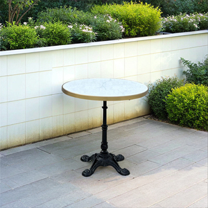 프랑스 스타일 비스트로 빈티지 알루미늄 커피 숍 레스토랑 가구 야외 등나무 식탁 및 정원 의자 세트 - Product Image 5