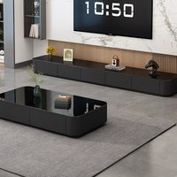 Meuble de télévision moderne simple Rock Board pour la maison pour un petit appartement Table basse et meuble de télévision Combinaison pour meubles de maison