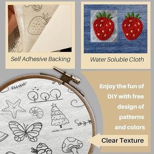 Giấy thêu hòa tan trong nước, dán và thêu, có thể in, dễ bóc và dán - Product Image 5