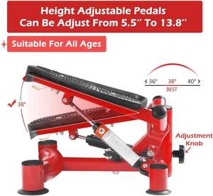 Wellshow Mini Stepper Fitness cardiofrequenzimetro regolabile con <span class=keywords><strong>fasce</strong></span> di resistenza Monitor LCD - Product Image 4