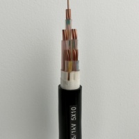 Câble d'alimentation électrique multiconducteur en cuivre 5*10mm, gaine PVC, isolation XLPE 0.6/1kV, ignifuge, non blindé