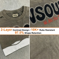 Farbblock-Paneled 250GSM Schwergewichts-T-Shirt mit Kontrast-Schnitt und -Nähten, Boxy Fit, Drop-Shoulder, Individuelles Logo, Streetwear Blanko-T-Shirt