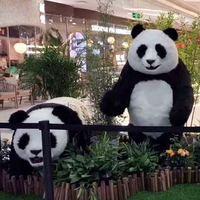 Quatre expositions de pandas animatroniques construites sur mesure pour centre commercial, attractions sur le thème des animaux ou modèles à vendre