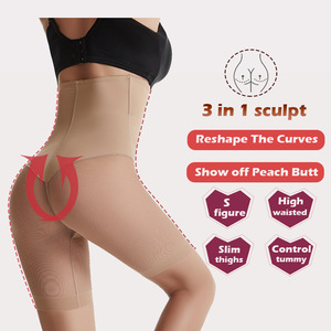 Shorts Shapewear taille haute pour femmes Body Shaper culotte Slip avec contrôle du ventre cuisse plus mince solide tricoté <span class=keywords><strong>sous</strong></span> les robes - Product Image 6