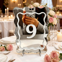 Numéros de table en acrylique 3D stéréoscopiques écologiques modernes en gros pour aménagement de scène de mariage, panneaux numérotés élégants personnalisés