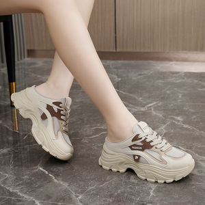 Sandalias de Moda para Mujer Hechas en China, Tendencia de Verano, Otoño y Primavera, Malla Transpirable, Plataforma, Semi-Zapatillas, Cierre con Cordones, Antideslizantes - Product Image 4