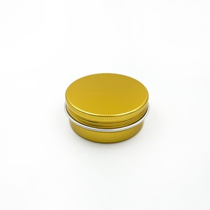 カラフルな小さな丸いアルミ缶ブリキ瓶DIY化粧品クリーム金属箱キャンドル軟膏用 - Product Image 2