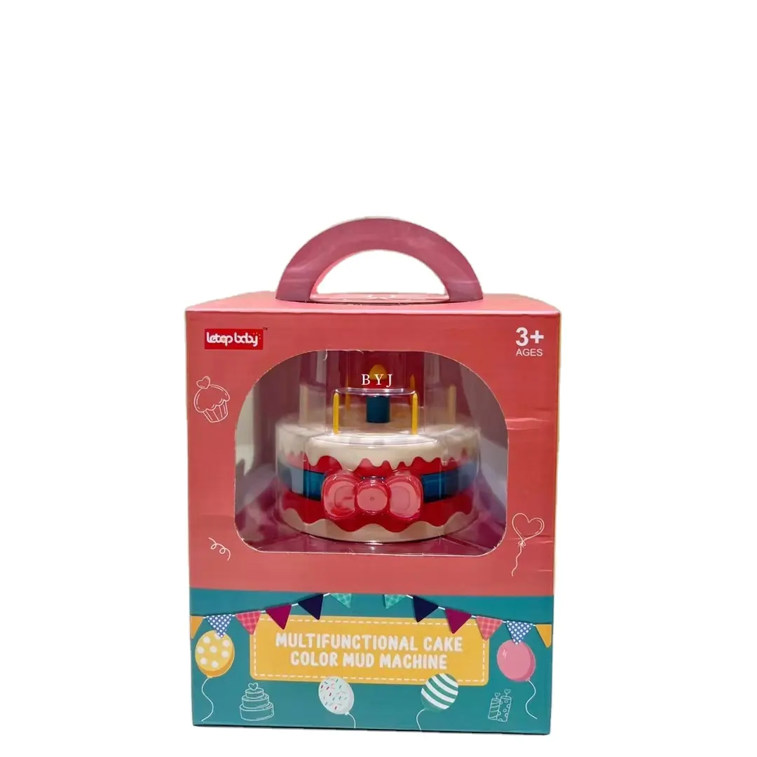 Haute qualité enfants cuisine jouet couleurs pâte moule ensemble gâteau Hamburger Machine cadeau d'anniversaire