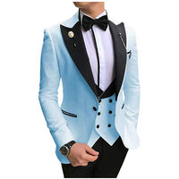 Costumes slim pour hommes Ensemble trois pièces Costumes de performance Costume pour homme Robe de danse pour hommes personnalisée en gros