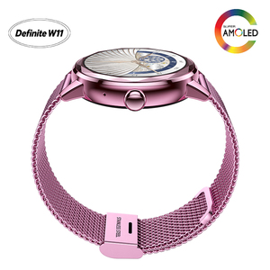 Montre connectée pour femme Definite 1.19'' TFT avec fonction d'appel Bluetooth W11-208 IP67 130mAh, détecteur de fréquence cardiaque et d'oxygène sanguin, texture métallique, couleur violette - Product Image 3