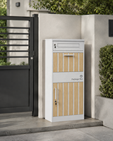 Boîte à colis extérieure intelligente en acier galvanisé avec serrure à clé, étanche, sécurisée pour la livraison de colis et fente pour lettres