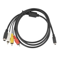 Cable AV de 10 Pines, Conector DVI DV a 3 RCA S-video para Videocámara Sony Handycam, Cámara Digital VMC-15FS, Cable A/V VGA de 1.5m en Bolsa de Polietileno