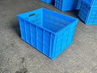 Caisses en plastique HDPE solides de haute qualité 610x420x360mm MOQ 300 pièces Vente en gros Stockage de fruits Couleur personnalisée - Meilleur choix Logo personnalisé