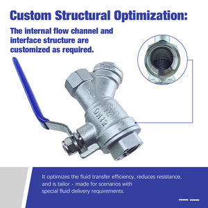 صمام كروي صناعي على شكل حرف Y مقاوم للتآكل مع نهاية شفة من الفولاذ المقاوم للصدأ للماء والغاز والزيت، يدعم التصنيع حسب الطلب - Product Image 3