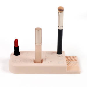 2022 Beauty Display Silicone Lipstick Organizer For Lipstick Eyebrow Pencil Makeup Brush Makeup Organizer Cosmetic Storage Box