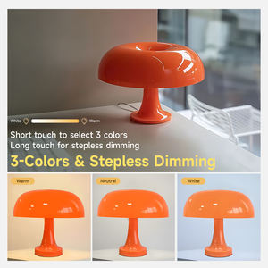 مصباح فطر عصري بسيط من الأكريليك بإضاءة LED برتقالية وبيضاء متعددة الألوان مع خاصية التعتيم التدريجي لإضاءة منزلية مميزة E27 - Product Image 4