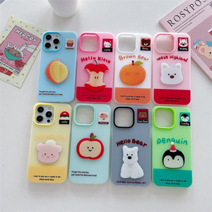 <span class=keywords><strong>Coque</strong></span> arrière antichoc Lichicase avec motifs d'animaux de dessin animé et de fruits pour Tecno Spark Slim Pova Slim, couleur bonbon, finition mate - Product Image 1