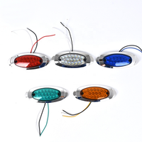 Feu de position latéral ovale lunette chromée 18LED contour lampe à LED blanc LED 24V feux de remorque camion camion lampe de dégagement