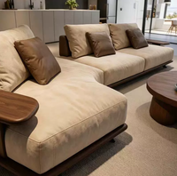Nouveau canapé monoplace mobile de style chinois moderne et minimaliste, en bois massif de noyer noir d'Amérique du Nord, pour salon