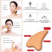 Outil de massage Gua Sha en bois de hêtre naturel pour le visage et le corps, 9,5 cm x 6,3 cm, grattoir en bois pour la relaxation et les soins de la peau