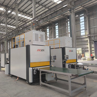 Machine de lamination du bois haute fréquence pour portes intérieures à joint invisible sans limite d'épaisseur de noyau
