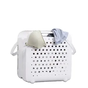Creative Fashion Wall Mounted Foldable Laundry Storage Hamper Collapsible Plastic Dirty Clothes Basket