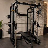2026 Appareil multifonctionnel commercial tout-en-un : Smith Machine, Power Rack, Cage à Squats et Entraîneur fonctionnel pour usage en salle de sport et à domicile, QS