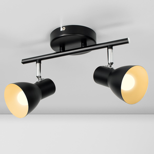 Nuevo Diseño <span class=keywords><strong>de</strong></span> <span class=keywords><strong>Foco</strong></span> <span class=keywords><strong>de</strong></span> Techo E14 <span class=keywords><strong>de</strong></span> 2 Vías y 60W, Moderno, Minimalista, Ajustable, LED/Halógeno, Negro, para Interiores <span class=keywords><strong>de</strong></span> Oficina - Product Image 1