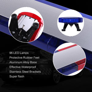 Barra <span class=keywords><strong>de</strong></span> Luces LED Roja y Azul <span class=keywords><strong>de</strong></span> 96W, 96 LED, Baliza <span class=keywords><strong>de</strong></span> Seguridad <span class=keywords><strong>de</strong></span> Emergencia, Luz <span class=keywords><strong>de</strong></span> Advertencia para Camiones, Luces Estroboscópicas para <span class=keywords><strong>Ambulancias</strong></span>, 12V - 24V - Product Image 4