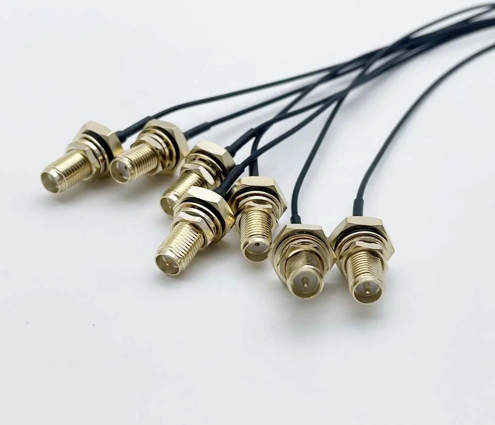 RF waterproof coaxial cables IPEX ufl to RP SMA female 13mm connector coax cable RG series 1.13 1.37 0.81mm Pigtail cable