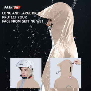 Imperméable en tissu Oxford imperméable coupe-vent classique pour adulte avec bande réfléchissante Logo bâche de voiture pour Camping Tours Long <span class=keywords><strong>Poncho</strong></span> de pluie - Product Image 5